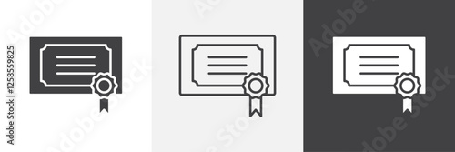 Diploma icons graphics pack vectors.