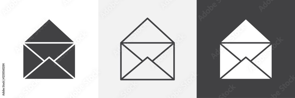 Envelope open icons graphics pack vectors. Envelope open icons graphics pack vectors.