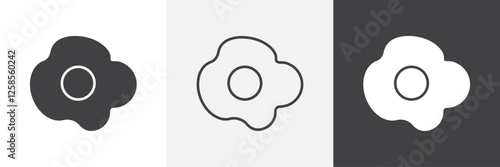 Egg fried icons graphics pack vectors.