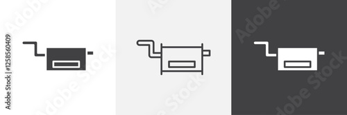 Exhaust pipe icons graphics pack vectors.