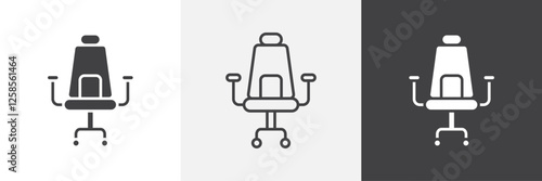 Gaming chair icons graphics pack vectors.