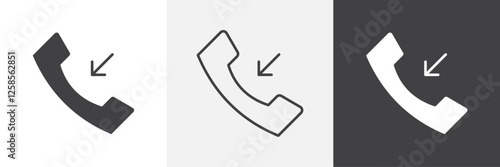 Incoming Call icons graphics pack vectors.