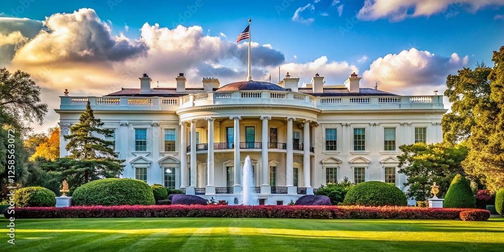 Naklejka premium Candid Moments at the Presidential Residence: A Day in the Life