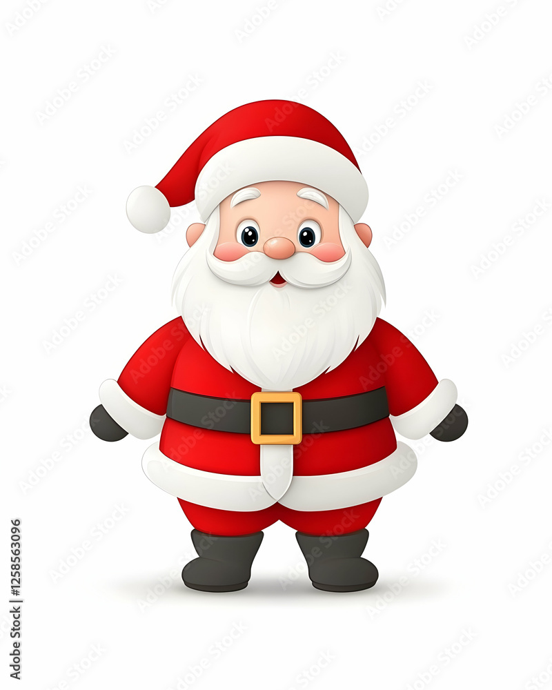 Santa Claus isolated in a white background for a seasonal card or christmas decoration Santa Claus isolated in a white background for a seasonal card or christmas decoration