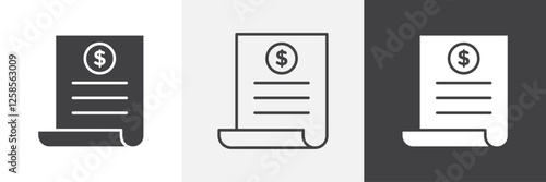 Invoice icons graphics pack vectors.