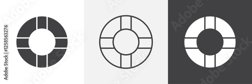 Life buoy icons graphics pack vectors.