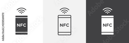 NFC communication icons graphics pack vectors.