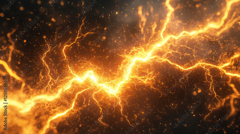 Lightning strike animation, electric discharge, impact place or magical energy flash in yellow color isolated on transparent background. Powerful electrical flash, Realistic 3d vector illustration Lightning strike animation, electric discharge, impact place or magical energy flash in yellow color isolated on transparent background. Powerful electrical flash, Realistic 3d vector illustration
