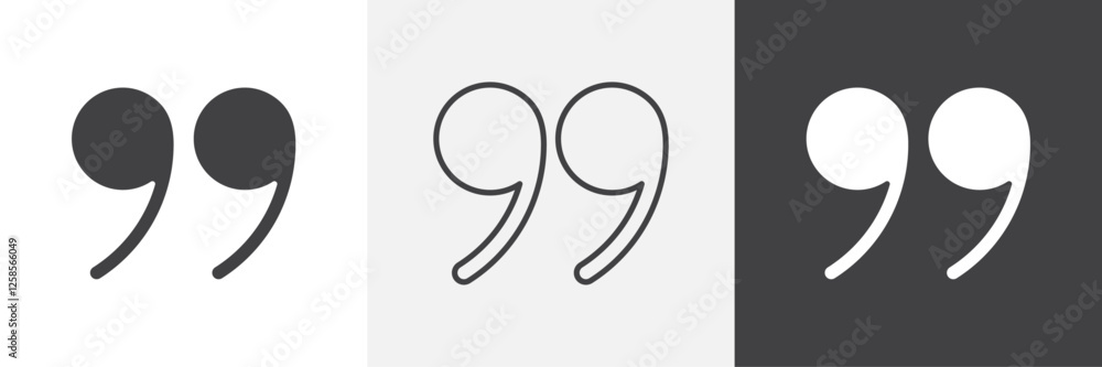 Quote right icons graphics pack vectors. Quote right icons graphics pack vectors.