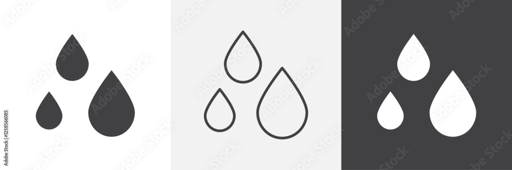 Raindrops icons graphics pack vectors. Raindrops icons graphics pack vectors.