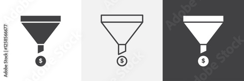 Sales Funnel icons graphics pack vectors.