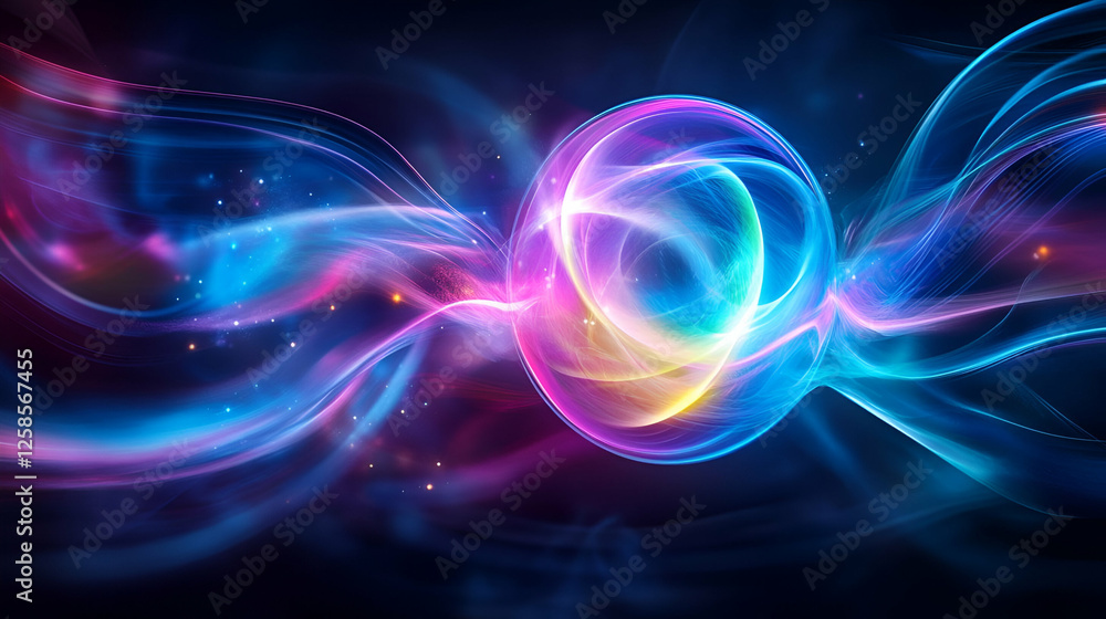 A vibrant display of colorful waves and lights creating a captivating abstract design for various digital uses. A vibrant display of colorful waves and lights creating a captivating abstract design for various digital uses.