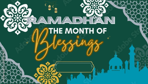 islamic arabic ramadan kareem calligraphy lettering ramadhan greeting text for ramzan mubarak with ramazan moon