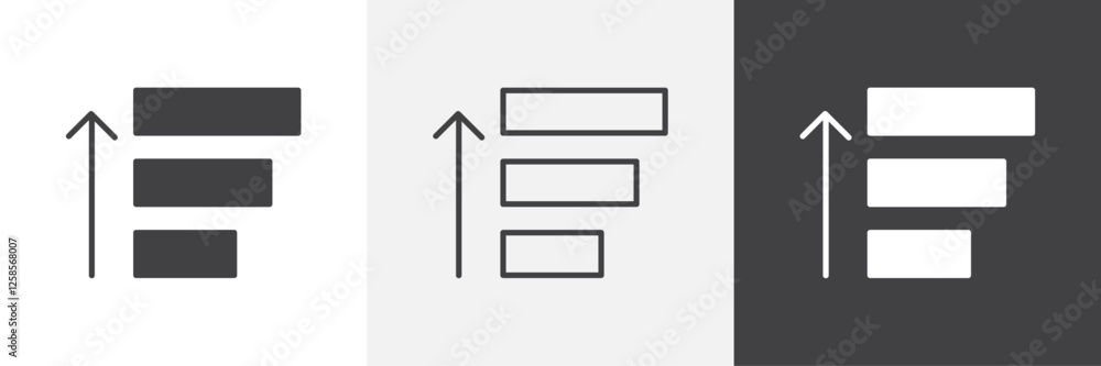 Sort amount up icons graphics pack vectors. Sort amount up icons graphics pack vectors.