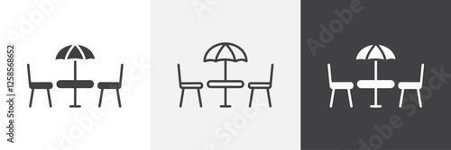 Terrace icons graphics pack vectors.