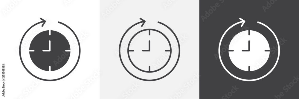 Time forward icons graphics pack vectors.