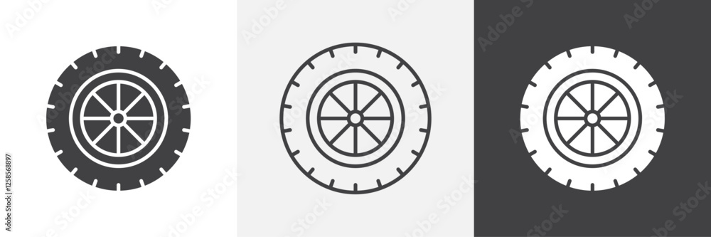 Tire icons graphics pack vectors. Tire icons graphics pack vectors.