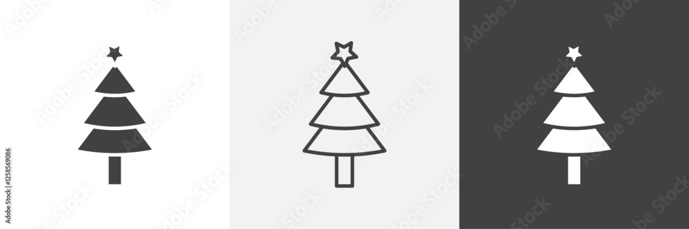 Tree christmas icons graphics pack vectors. Tree christmas icons graphics pack vectors.