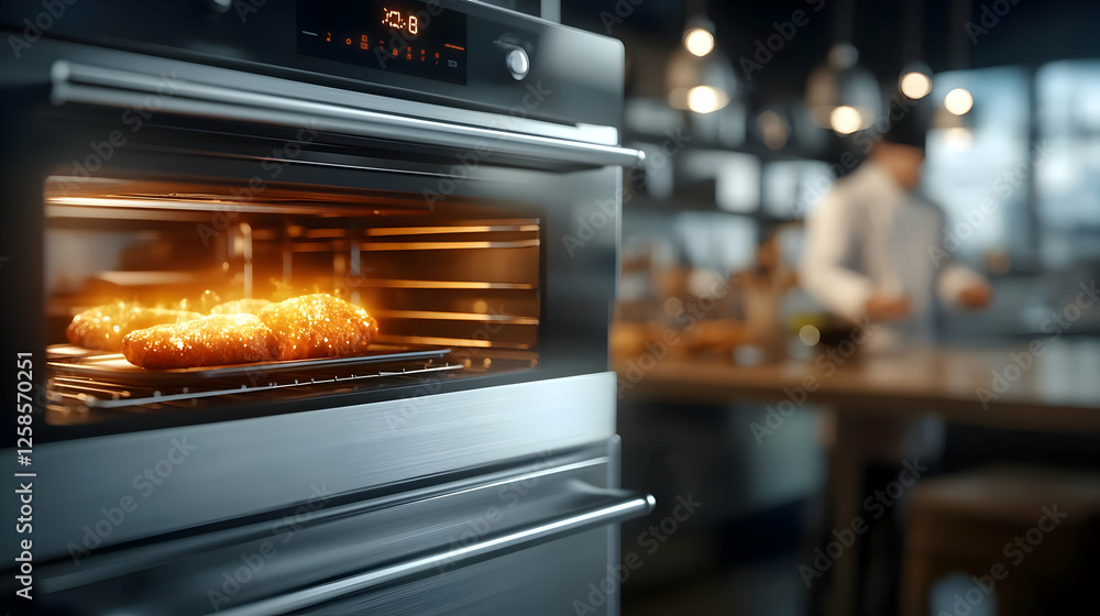 Freshly baked bread in an oven ready to be enjoyed, capturing the warmth and aroma of home cooking. Freshly baked bread in an oven ready to be enjoyed, capturing the warmth and aroma of home cooking.
