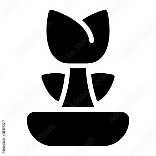 potted plant glyph icon