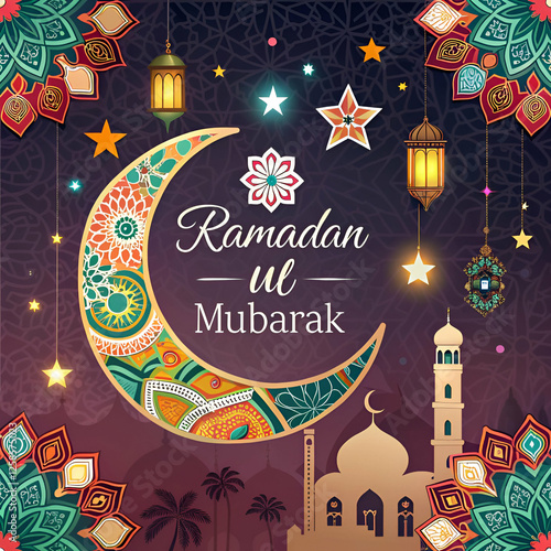 Ramadan ul Mubarak greetings cards 