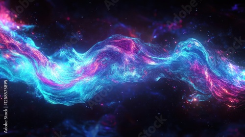 Wallpaper Mural Abstract cosmic energy flow, vibrant nebula. Torontodigital.ca