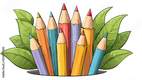 色鉛筆のイラスト