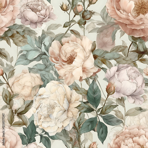 Vintage seamless floral pattern.