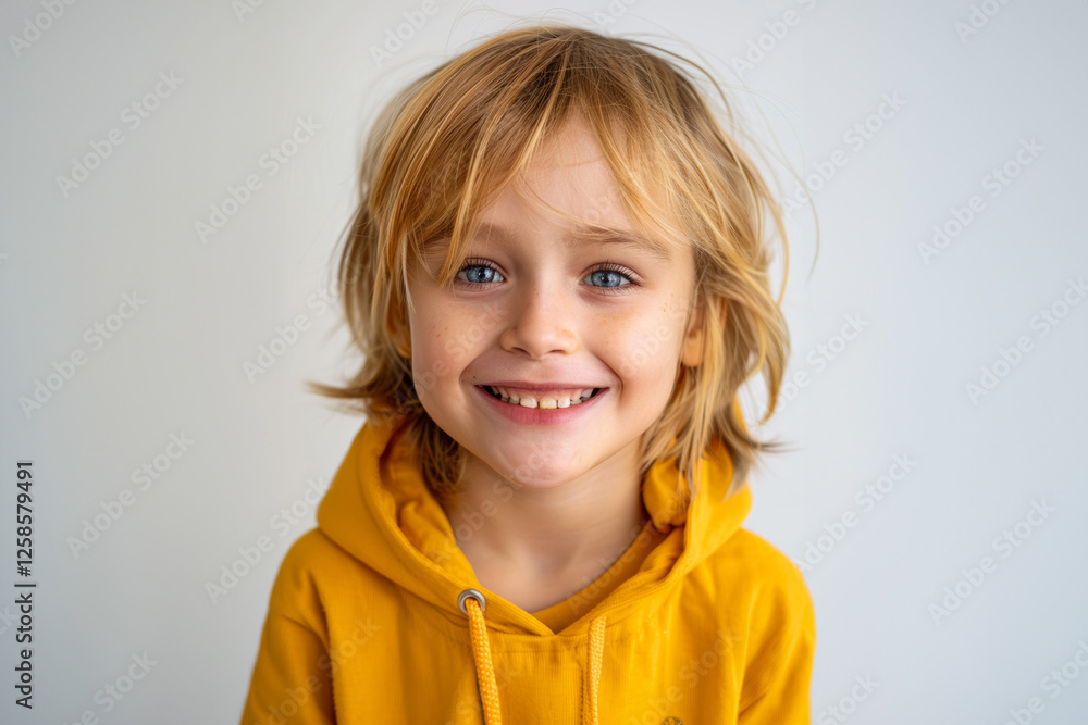 A young blonde child with long hair smiles gently, wearing a white shirt, against a neutral light background. The child’s soft expression and natural look create a warm, calm atmosphere. A young blonde child with long hair smiles gently, wearing a white shirt, against a neutral light background. The child’s soft expression and natural look create a warm, calm atmosphere.