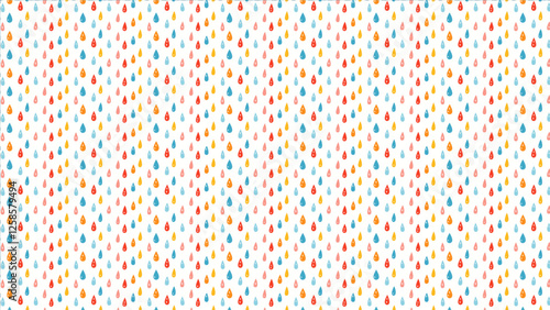 雨の模様、美しいイラストのパターン
