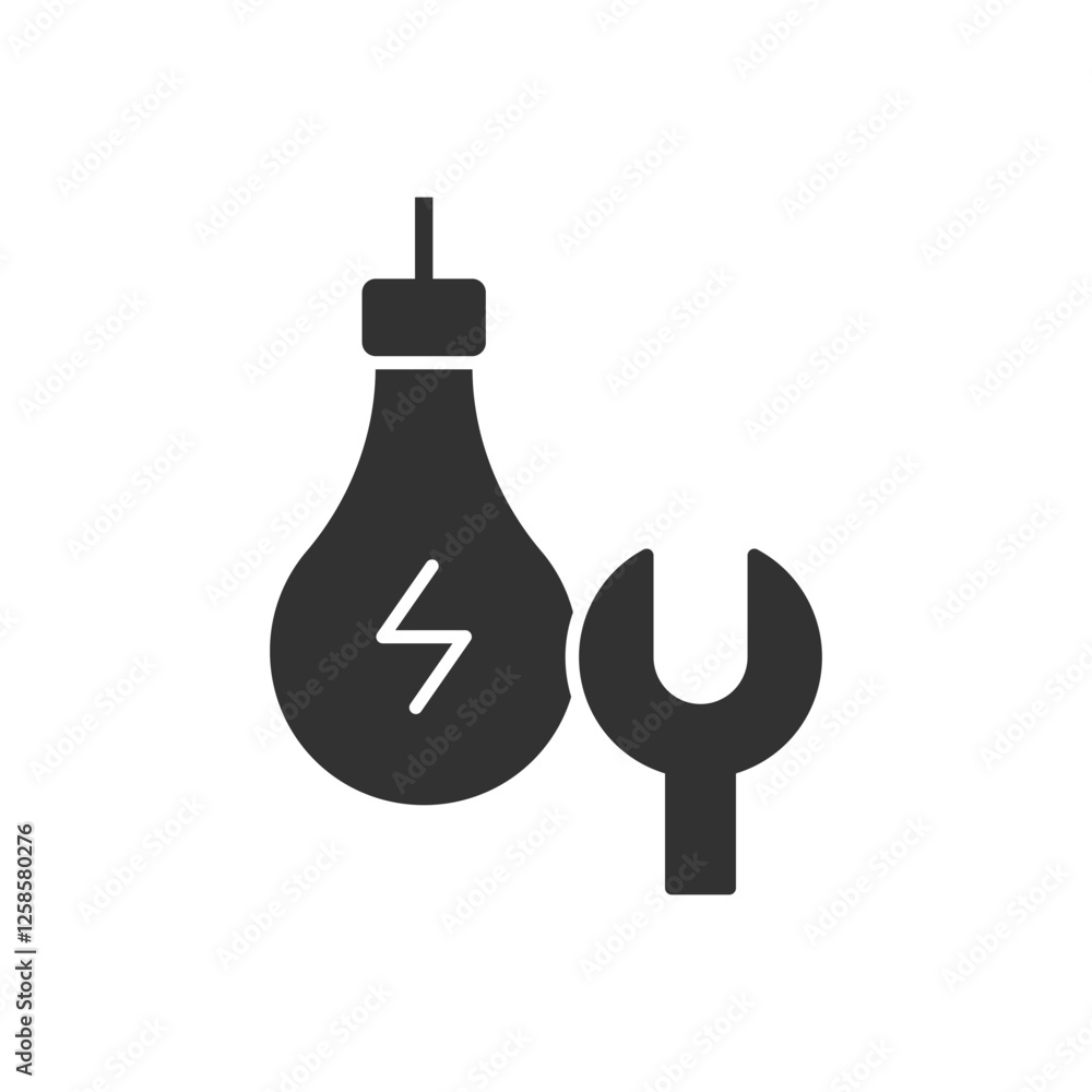 Light Bulb Setting Icon Light Bulb Setting Icon