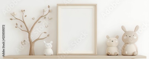 Whimsical woodland baby room decor home nursery design natural tones minimalist style cozy atmosphere