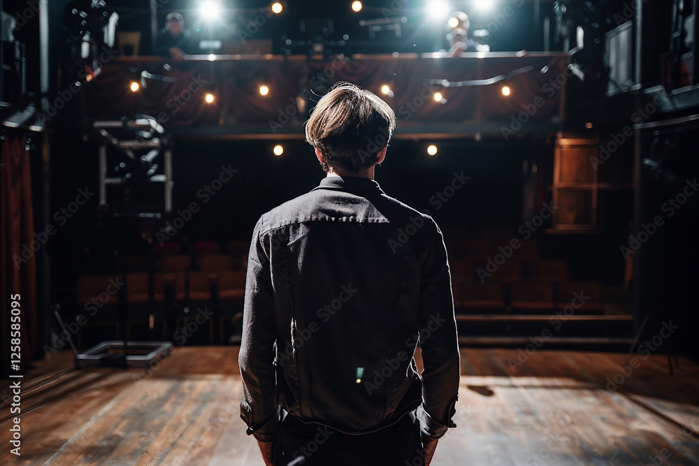 Obraz premium AI Generative image of live performance in theater
