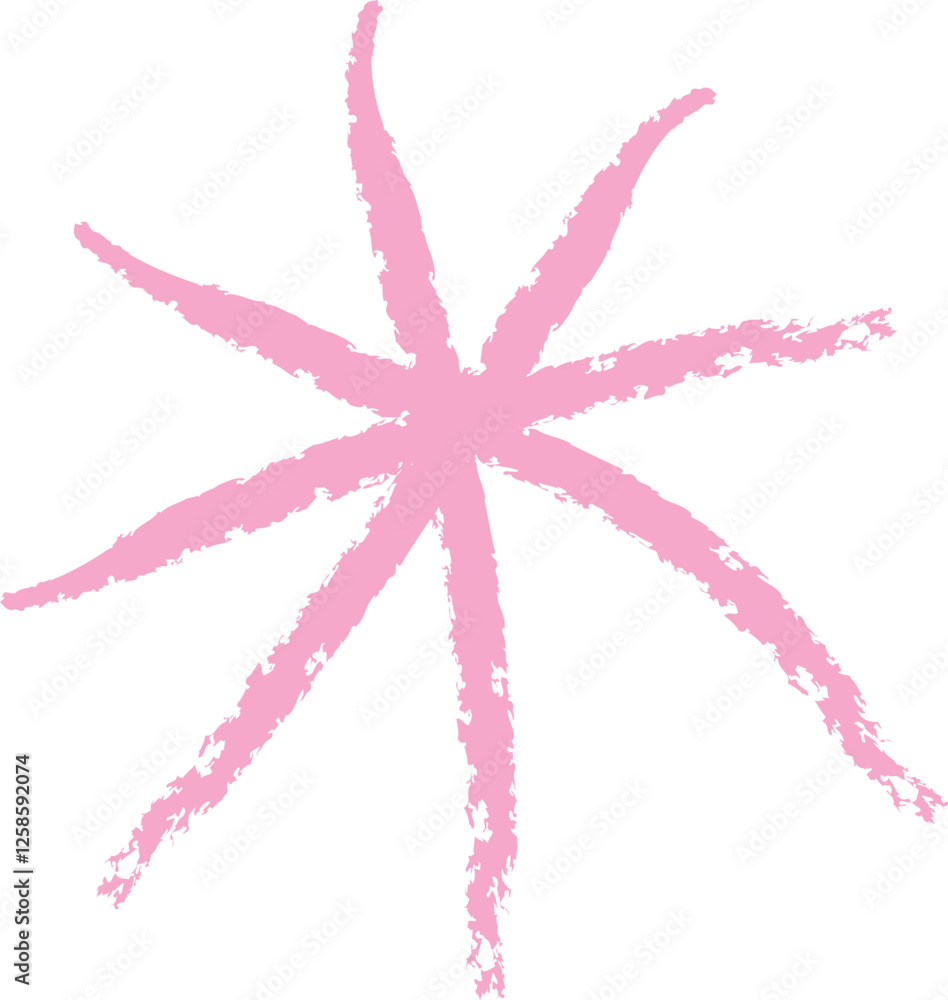 Star Symbol Crayon Hand Drawn Star Symbol Crayon Hand Drawn