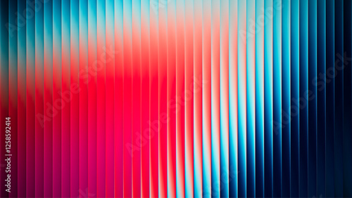 Futuristic neon gradient pattern with vertical glowing lines blending smooth and radiant colors. Minimalistic abstract dark background perfect for creative digital tech designs. Vector illustration