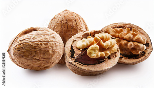 walnut isolated on the white background noci noci di sorrento