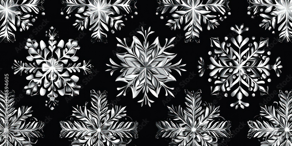 A clean and sharp EPS design of symmetrical snowflakes, ideal for high-quality printing. A clean and sharp EPS design of symmetrical snowflakes, ideal for high-quality printing.