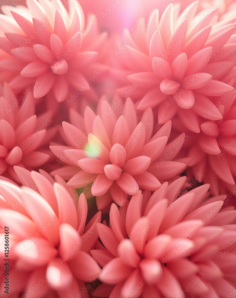 Fototapeta premium Delicate pink blossoms create a vibrant display reminiscent of spring's awakening in a serene garden setting