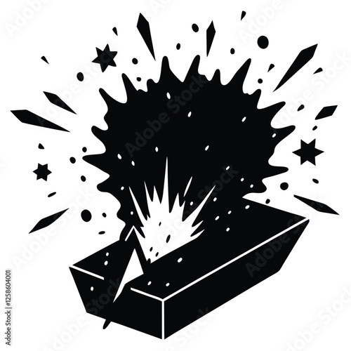 smoke and sparks from grinding metal