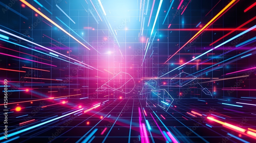 Fototapeta premium Abstract technology background