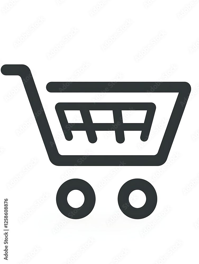 Geometric Cart Symbol in Black Geometric Cart Symbol in Black