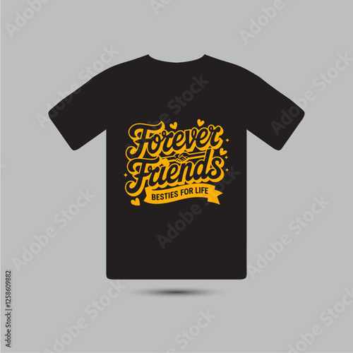 Best Friend day In The World T shirt Design, Happy Friend  Day T shirt  Design