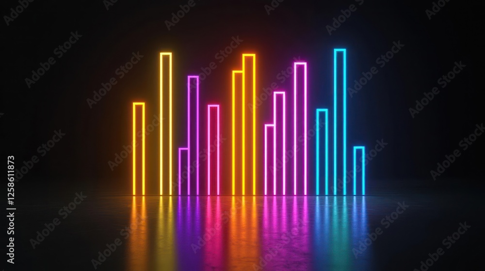 Vibrant Neon Light Bars Abstract Background Vibrant Neon Light Bars Abstract Background
