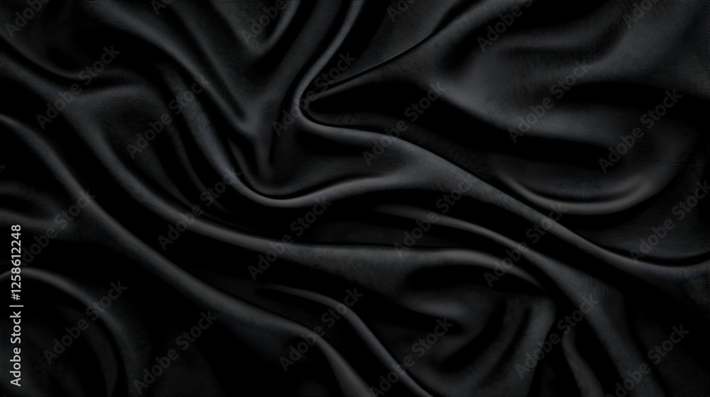 Obraz premium Dark Draped Fabric Texture Background