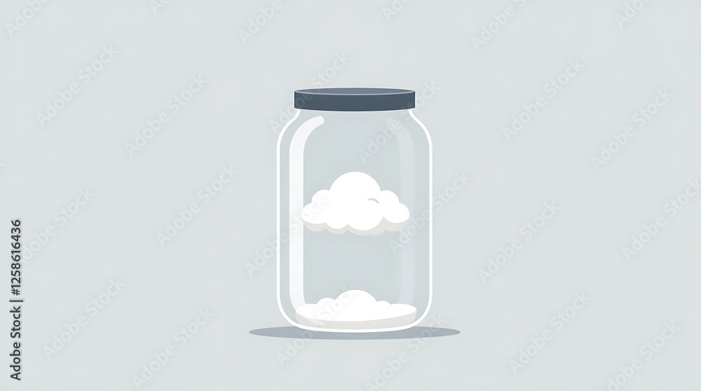 Cloud in a Jar Conceptual Illustration of Weather and Dream Containment Cloud in a Jar Conceptual Illustration of Weather and Dream Containment