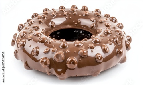 Wallpaper Mural Chocolate donut with nuts, studio shot, white background, food photography, for bakery ads Torontodigital.ca