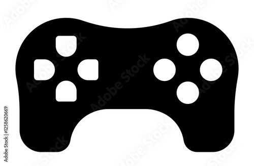 A black icon of a game controller.