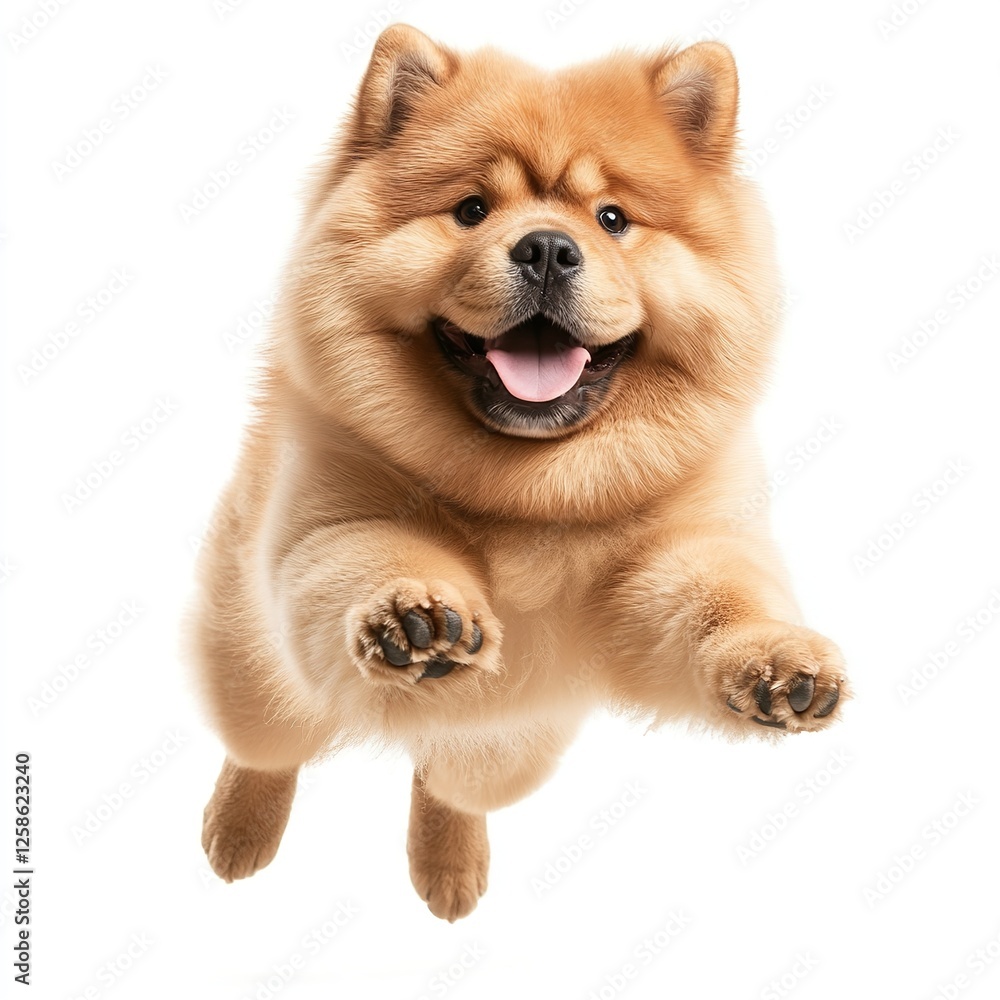 Adorable Happy Chow Chow Puppy Dog Jumping Playful Fluffy Brown Fur Pet Animal White Background Studio Shot Image Cute Pets Doggy Sweet Funny Canine Adorable Happy Chow Chow Puppy Dog Jumping Playful Fluffy Brown Fur Pet Animal White Background Studio Shot Image Cute Pets Doggy Sweet Funny Canine