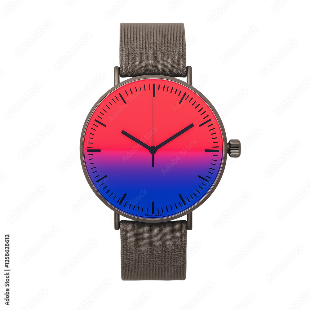 Gradient Dial Watch with Minimalist Black Strap and Modern Aesthetic Gradient Dial Watch with Minimalist Black Strap and Modern Aesthetic