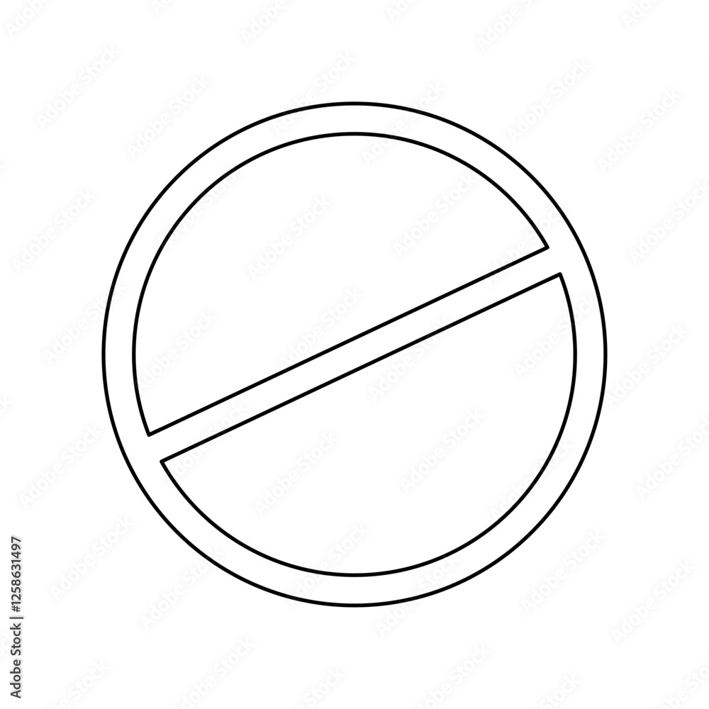 Vector illustration of a crossed out circle sign in black and white. A hand drawn prohibition symbol representing restriction, warning, and cancellation. Ideal for prohibition, caution themes Vector illustration of a crossed out circle sign in black and white. A hand drawn prohibition symbol representing restriction, warning, and cancellation. Ideal for prohibition, caution themes